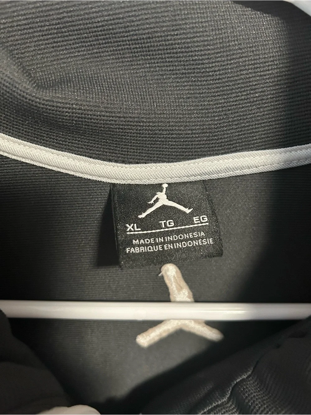 Jordan Men’s Black and White Lightweight Quarter-Zip Jacket